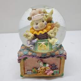 Vintage Clown Jack in the Box And Mice Snow Globe Music Box