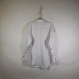 Mens Steel Regular Fit Herringbone Long Sleeve Dress Shirt Size L 16.5 32/33 alternative image