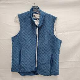 Outback Trading Company WM's Quilted Blue Vest Size LG