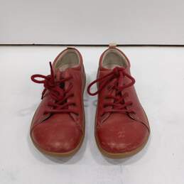 Birkenstock Red Leather Shoes Size 6.5 (EU 37L)