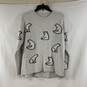 Women's Grey Marled Polar Bear Sweater, Sz. M image number 1