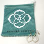 Designer Kendra Scott Gold-Tone Fish Hook Dangle Earrings With Dust Bag image number 3