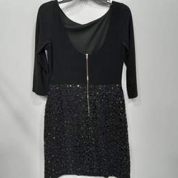 Adrianna Papell 3/4 Sleeve Bodycon Style Black Dress Size 8 alternative image