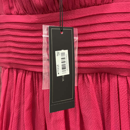 NWT Womens Pink Sweetheart Neck Sleeveless Back Zip Maxi Dress Size 4 image number 5