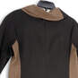 Womens Black Brown Long Sleeve Pockets Cowl Neck Sweater Dress Size 10 image number 4