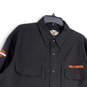 Mens Black Long Sleeve Front Pockets Collared Button-Up Shirt Size X-Large image number 3