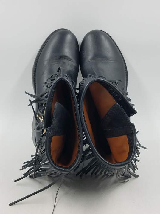Authentic Valentino Garavani Black Engineer Boots W 7 image number 6