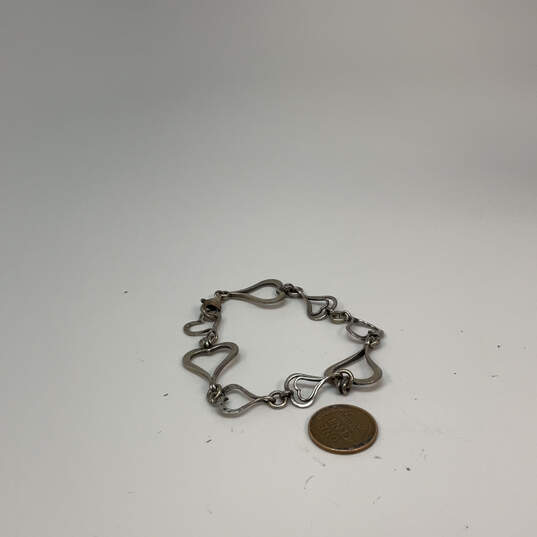 Designer Silpada 925 Sterling Silver Spread The Love Heart Chain Bracelet image number 2