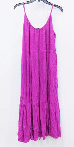 LOFT Purple Pink Spaghetti Strap Maxi Dress Size S alternative image