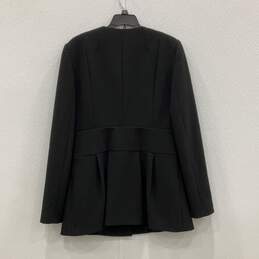 Emporio Armani Womens Black Pockets Long Sleeve Button Front Blazer Size 46 alternative image