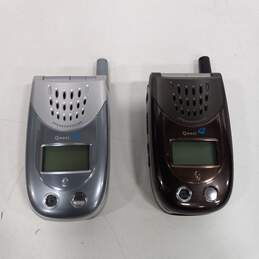 Pair of Vintage Qwest Flip Phones