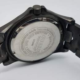 Vintage Guess WaterPro 37mm Gun Metal Case 50m WR Men's Stainless Steel Quartz Watch alternative image
