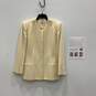 Christian Dior Womens Cream Long Sleeve One Button Blazer Size 16 With COA image number 1