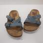 Birkenstock Women's Yao Balance Blue Nubuck Slide Sandals Size 6.5 image number 1