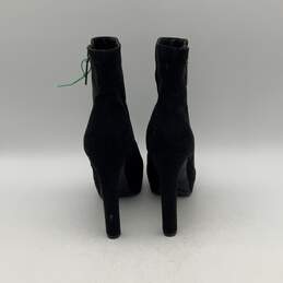 Womens Dejah 3 Black Suede Side Zipper High Stiletto Heel Ankle Booties Size 8.5 alternative image