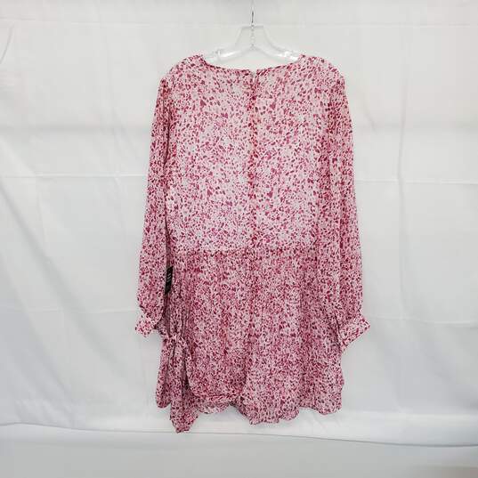 Express Pink Long Sleeved Belted Dress WM Size XL NWOT image number 1