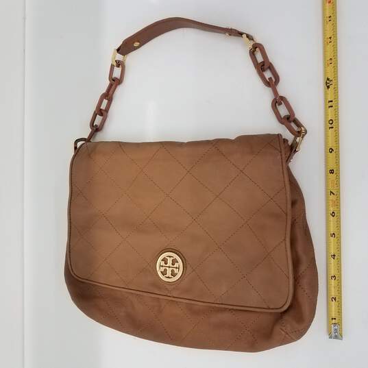 Buy the Tory Burch Brown Leather Hobo Bag Purse | GoodwillFinds
