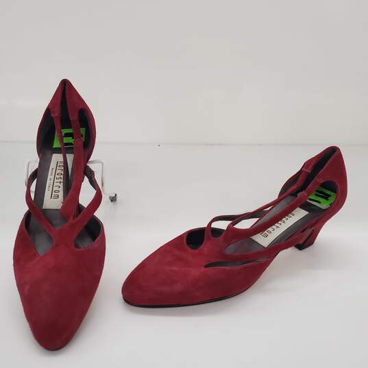 Nordstrom Women's Pump Heels Suede Size 6M-Red image number 1
