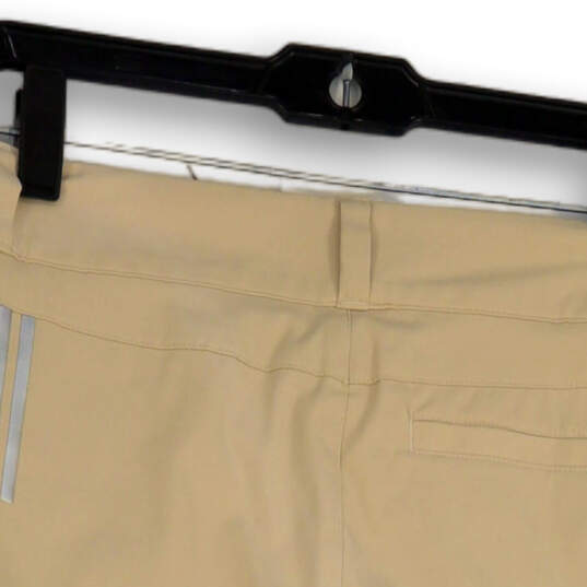 Womens Tan Regular Fit Stretch Flat Front Pockets Short Skort Skirt Size 0 image number 4