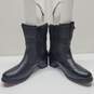 Collections Black Leather/Shearling Lined Buckle Boots Side Zip Women's Size 41 image number 4