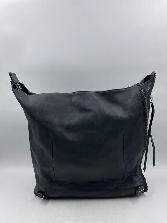 AllSaints Pearl Black Leather Backpack image number 2