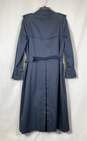 Vintage Burberry Women Navy Blue Trench Coat Size 12 image number 6