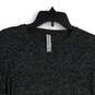 Womens Black Crew Neck Long Sleeve Pullover Activewear T-Shirt Size XS image number 3