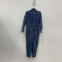 NWT Womens Blue Denim Long Sleeve Collared Pockets One-Piece Jumpsuit Sz 4 image number 2