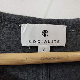 Socialite Gray LS Front Tie Midi Dress Women's SM alternative image