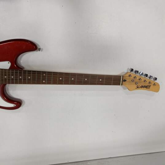 Hamer Slammer Red Stratocaster Electric Guitar image number 4