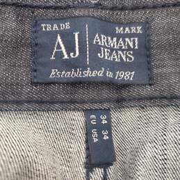 Armani Jeans Men Gray Straight Jeans Sz 34
