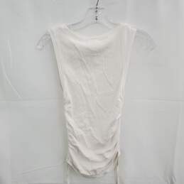 Good American White Rouched Tank NWT Size 0 alternative image