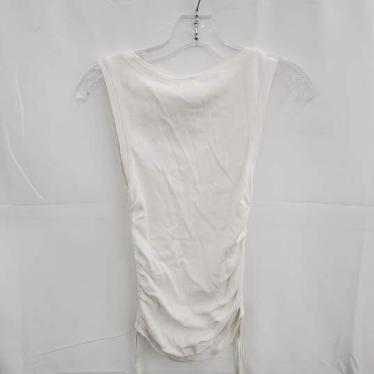 Good American White Rouched Tank NWT Size 0 image number 2