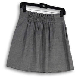 Womens Gray Elastic Waist Pockets Side Zip Pleated Mini Skirt Size 8 alternative image