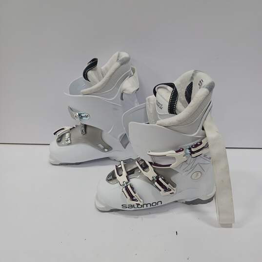Saloman Anthracite Translu White Pattern Ski Boots Size 27/27.5 image number 3