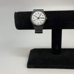 Designer Swatch Black Round Dial Adjustable Strap Analog Wristwatch