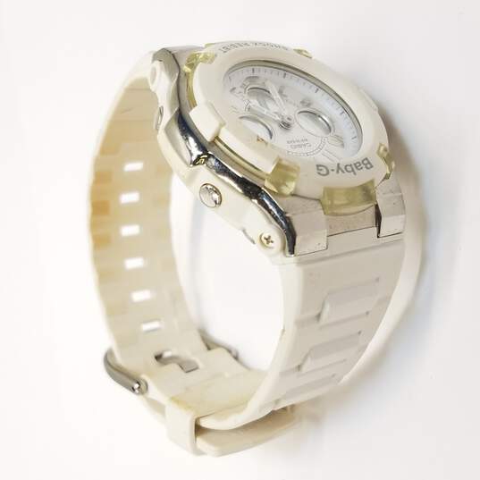 Casio Baby G BGA-110 White & Silver Tone Ana-Digi Vintage Watch image number 5