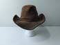 Men's Minnetonka Brown Western Style Leather Hat image number 1