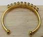 Elizabeth Cole Gold Tone Marquise Rhinestone Cuff Bracelet 17.5g image number 6
