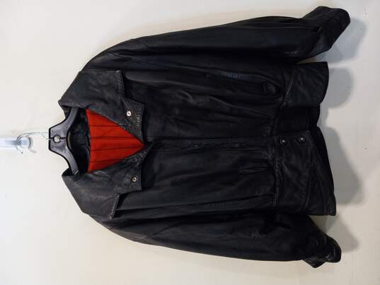 Copacabana Men's Black Leather Jacket Size 40 image number 1