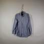 Mens Striped Long Sleeve Chest Pockets Collared Button-Up Shirt Size Small image number 1