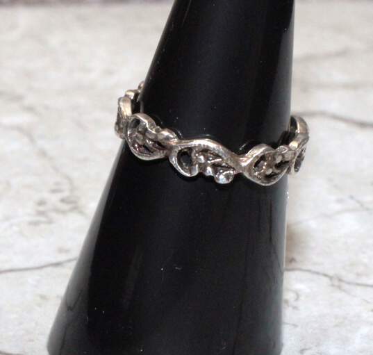 Paz Creations Signed Sterling Silver Ring Band Size 7 - 1.81g image number 3
