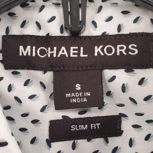 Michael Kors Men White Printed Button Up S image number 3