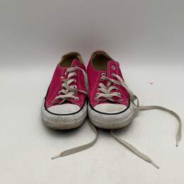 Womens Chuck Taylor All Star Pink Lace Up Low Top Sneaker Shoes Size 8