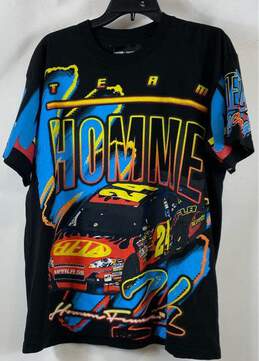 Homme + Femme Men's Black Graphic Racing Tee- S