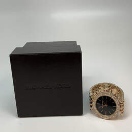 Designer Michael Kors MK-6675 Gold-Tone Rhinestone Analog Wristwatch w/ Box