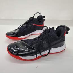 Nike Men's LeBron Witness 3 Premium Black Red Basketball Shoes Size 8.5