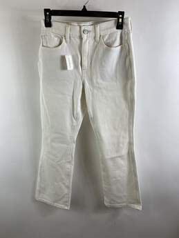 Banana Republic Women White Denim Pants 27P NWT