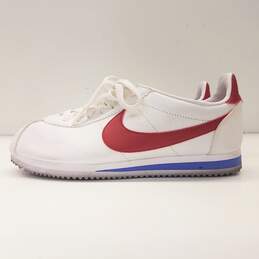 Nike Women Classic Cortez Leather White Red Casual Sneaker sz 6.5 alternative image