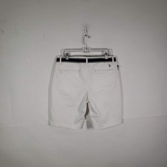 Mens Activate Stretch Flat Front Slash Pockets Belted Chino Shorts Size 34 image number 2